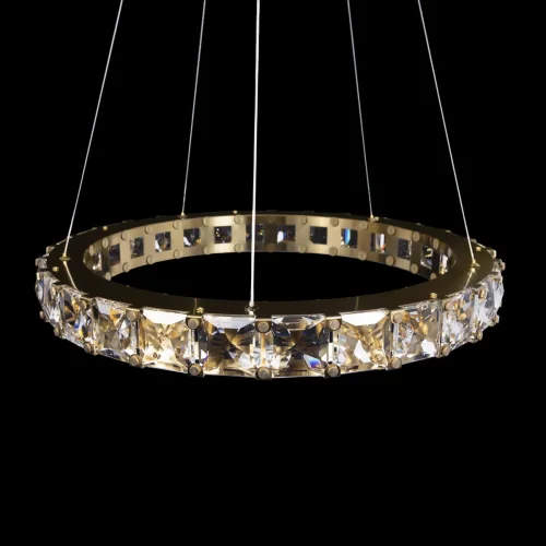 Светильник подвесной LED Tiffany 10204/600 Gold LOFT IT прозрачный 1 лампа, основание золотое в стиле современный кольца фото 4