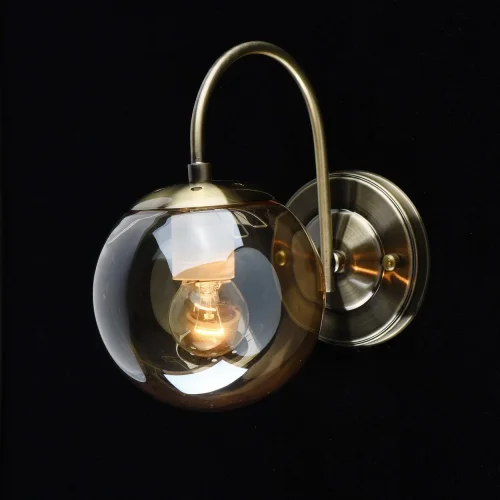 Бра Оливия 306023701 DeMarkt бежевый на 1 лампа, основание античное бронза в стиле современный  фото 2