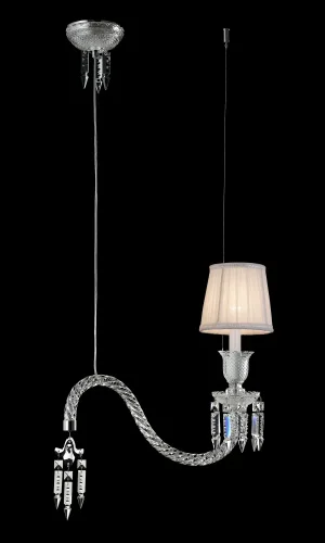 Светильник подвесной PRINCESS SP1 Crystal Lux белый 1 лампа, основание хром в стиле классический  фото 3