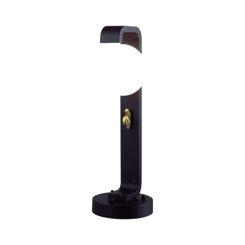 Парковый светильник Luma 5434/1F Odeon Light уличный IP54 чёрный на 1 лампу, плафон белый в стиле флористика скандинавский современный G9 фото 4