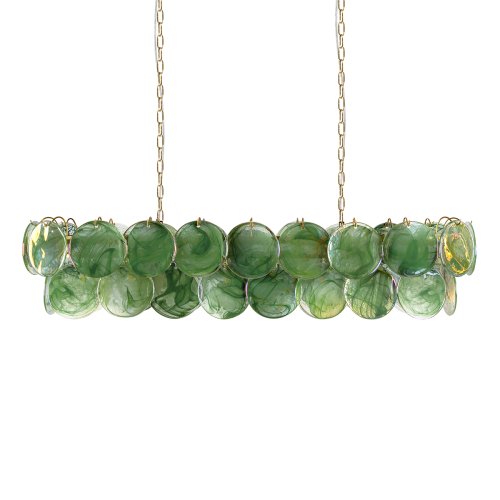 Люстра подвесная Лолли / Lolly 10492/1200R Green LOFT IT зелёная на 8 ламп, основание бронзовое в стиле современный фото 4
