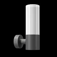 Настенный светильник Willis O418WL-01GR Maytoni уличный IP54 серый 1 лампа, плафон белый в стиле современный E27