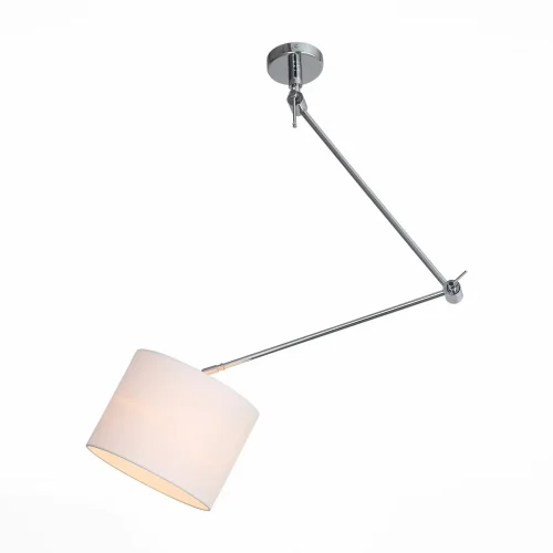 Светильник подвесной MARCIA SL460.102.01 St-Luce белый 1 лампа, основание хром в стиле современный  фото 2