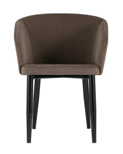 Кресло Ральф велюр коричневый УТ000004169 Stool Group, коричневый/велюр, ножки/металл/чёрный, размеры - ****580*600 фото 2