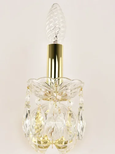 Бра 101B/1/165 G Bohemia Ivele Crystal без плафона на 1 лампа, основание золотое прозрачное в стиле классический sp фото 3