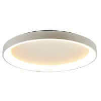 Люстра потолочная LED с пультом Niseko 8637 Mantra белая на 1 лампа, основание белое в стиле хай-тек современный с пультом