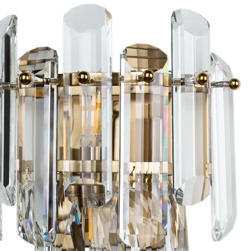 Бра Bellatrix 3510/17 AP-2 Divinare прозрачный на 2 лампы, основание латунь в стиле современный  фото 5