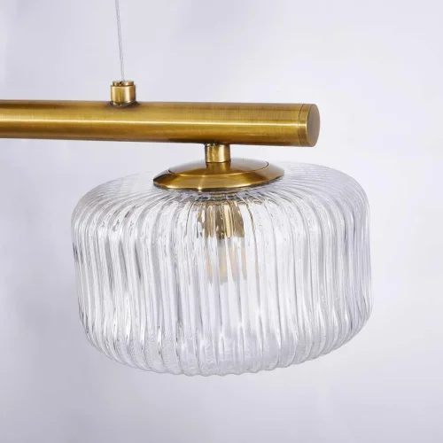 Светильник подвесной Malinconia 4051-5P Favourite прозрачный 5 ламп, основание латунь в стиле современный  фото 3