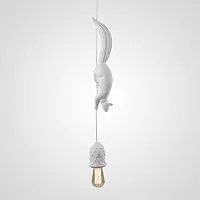 Светильник подвесной Белка 85110-22 ImperiumLoft белый 1 лампа, основание белое в стиле современный флористика животные