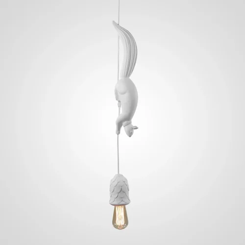 Светильник подвесной Белка 85110-22 ImperiumLoft белый 1 лампа, основание белое в стиле современный флористика животные