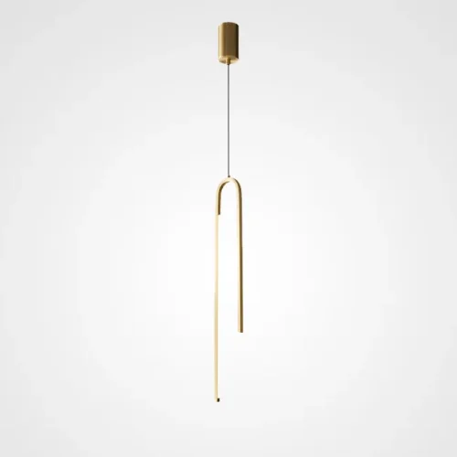 Светильник подвесной WIKI H40 212897-23 ImperiumLoft белый на 1 лампу, основание латунь в стиле современный минимализм фото 2