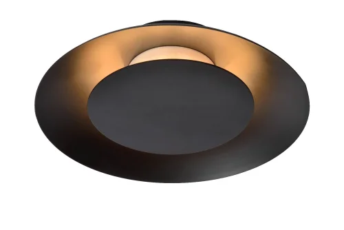 Светильник потолочный LED Foskal 79177/06/30 Lucide чёрный на 1 лампу, основание чёрное в стиле современный 