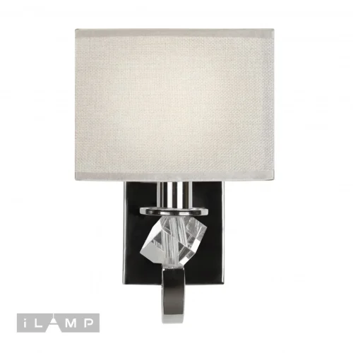Бра Living NC1211W-1 CR iLamp бежевый на 1 лампу, основание хром в стиле современный американский 