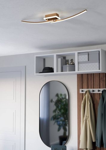 Светильник потолочный LED Lungolago 901219 Eglo бронзовый на 1 лампу, основание бронзовое в стиле современный хай-тек фото 2