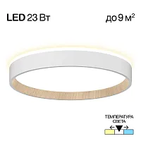 Светильник потолочный LED Etalon CL750240 Citilux белый на 1 лампу, основание белое в стиле современный хай-тек круглый