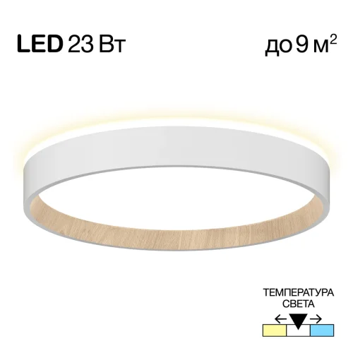 Светильник потолочный LED Etalon CL750240 Citilux белый на 1 лампу, основание белое в стиле хай-тек современный круглый