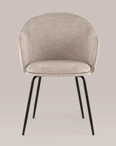 Стул обеденный Echo, бежевый УТ000038598 Stool Group, бежевый/шенилл, ножки/металл/чёрный, размеры - ***** фото 3