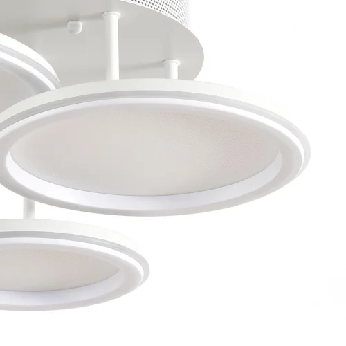 Люстра потолочная LED с пультом Alis Smart 8380/60CL Lumion белая на 1 лампу, основание белое в стиле современный хай-тек сири яндекс алиса с пультом фото 8