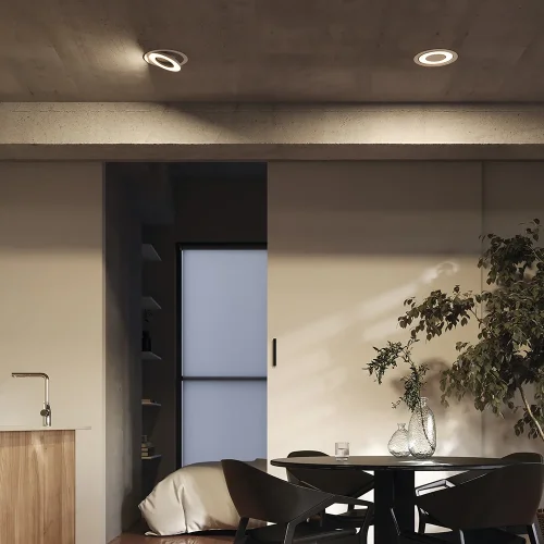 Светильник точечный LED Vector 4000K 12Вт 100° DL102-12W4K-W Maytoni белый на 1 лампу, основание белое в стиле современный хай-тек круглый фото 2