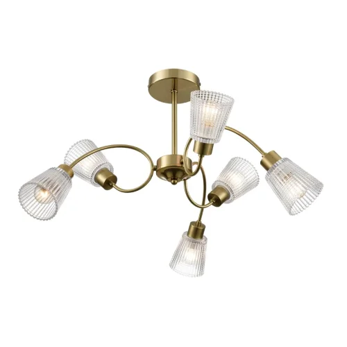 Люстра потолочная Imana 8154/6C Lumion на 6 ламп, основание медь в стиле современный фото 7
