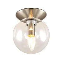 Светильник потолочный Томми CL102511 Citilux прозрачный 1 лампа, основание матовое хром в стиле современный шар