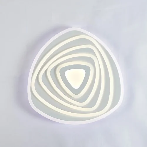 Люстра потолочная LED с пультом Триест Смарт CL737A35E Citilux белая на 1 лампа, основание белое в стиле современный хай-тек с пультом яндекс алиса голосовое управление фото 5