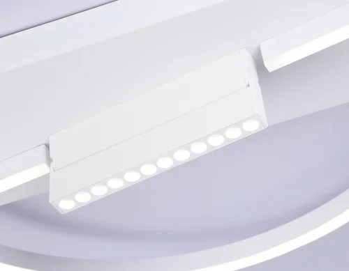 Светильник потолочный LED с пультом FL51459 Ambrella light белый 1 лампа, основание белое в стиле современный хай-тек кольца фото 8