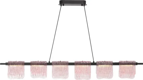 Светильник подвесной LED Voile SL6021.403.36 ST-Luce розовый на 1 лампу, основание чёрное в стиле современный линейный фото 2