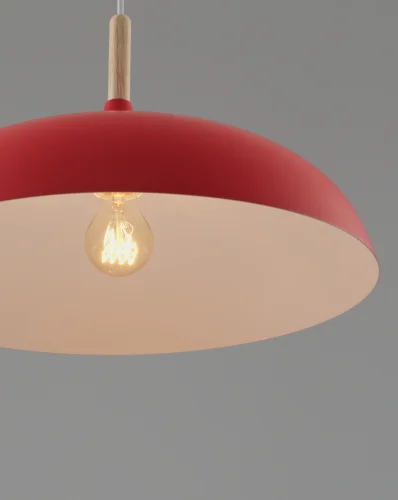 Светильник подвесной Hygo V10652-1P Moderli красный 1 лампа, основание красное в стиле современный скандинавский лофт  фото 3