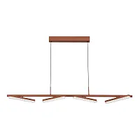 Светильник подвесной LED Euclidics SL1018.603.04 ST-Luce прозрачный на 1 лампу, основание терракотовое в стиле хай-тек линейный