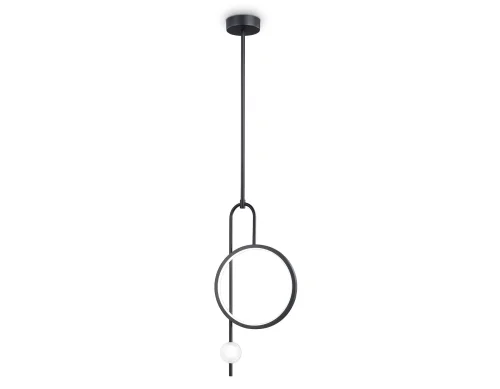 Светильник подвесной LED FL66435 Ambrella light чёрный на 1 лампу, основание чёрное в стиле современный хай-тек 