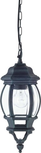 Подвесной светильник Paris 1806-1P Favourite уличный IP44 чёрный 1 лампа, плафон прозрачный в стиле кантри классика E27