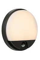 Настенный светильник уличный LED Hups Ir 22863/10/30 Lucide уличный IP54 чёрный на 1 лампу, плафон белый в стиле современный LED