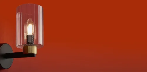 Бра Ombre FR2051WL-01BBS1 Freya прозрачный на 1 лампу, основание чёрное в стиле классический фото 5