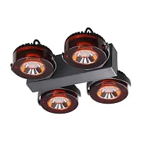 Спот с 4 лампами LED Vivace 3818/40CL Odeon Light чёрный LED в стиле хай-тек 