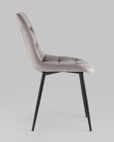 Стул Флекс New, велюр светло-серый УТ000039290 Stool Group, серый/велюр, ножки/металл/чёрный, размеры - *830**** фото 9