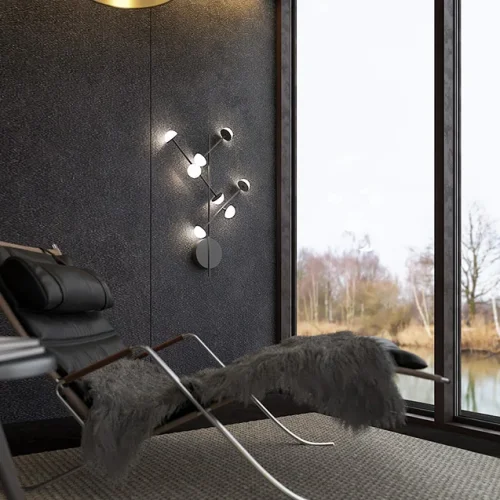 Настенный светильник HILVI WALL L83 Pink 209183-26 ImperiumLoft белый на 16 ламп, основание розовое в стиле современный фото 15