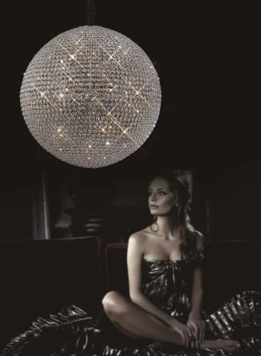 Люстра подвесная Crystal 4604 Mantra прозрачная на 18 ламп, основание хром в стиле современный  фото 6