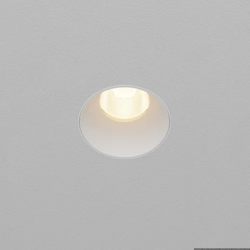 Светильник точечный LED Dip DL119-10W-3K-TRS-W Maytoni белый на 1 лампу, основание белое в стиле современный хай-тек круглый для затирки фото 5