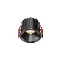 Светильник точечный LED Alfa LED DL043-01-10W3K-RD-B-1 Maytoni чёрный на 1 лампу, основание чёрное в стиле современный хай-тек круглый