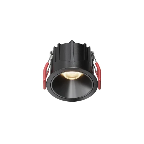 Светильник точечный LED Alfa LED DL043-01-10W3K-RD-B-1 Maytoni чёрный на 1 лампу, основание чёрное в стиле современный хай-тек круглый