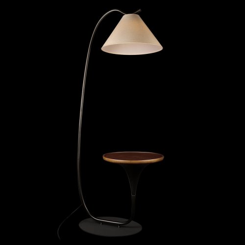 Торшер Шарлотт / Charlotte 10568F Black LOFT IT со столиком изогнутый бежевый на 1 лампу, основание чёрное в стиле кантри винтаж фото 4 Торшер Шарлотт / Charlotte 10568F Black LOFT IT со столиком изогнутый бежевый на 1 лампу, основание чёрное в стиле кантри винтаж фото 4