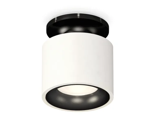 Светильник накладной Techno spot XS7510061 Ambrella light белый 1 лампа, основание чёрное в стиле современный хай-тек круглый
