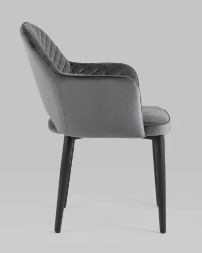 Стул Венера диамант NEW, велюр серый УТ000037249 Stool Group, серый/велюр, ножки/металл/чёрный, размеры - ****585*645 фото 5