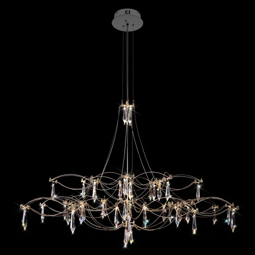 Люстра подвесная ЛЕД Мира / Mira 10590/1000 Silver Asfour LOFT IT прозрачная на 1 лампу, основание серебряное в стиле арт-деко капли фото 2 Люстра подвесная ЛЕД Мира / Mira 10590/1000 Silver Asfour LOFT IT прозрачная на 1 лампу, основание серебряное в стиле арт-деко капли фото 2