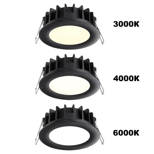 Светильник точечный LED с переключателем цветовой температуры Lante 358951 Novotech белый 1 лампа, основание чёрное в стиле современный хай-тек  фото 4