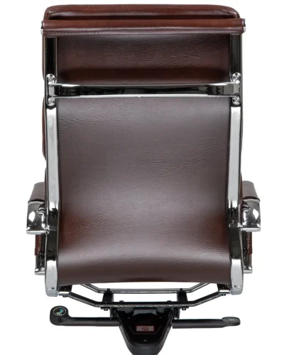 Офисное кресло для руководителей 103F-LMR ARNOLD, цвет коричневый Dobrin, коричневый/экокожа, ножки/металл/хром, размеры - 1130*1180***670*670 фото 7