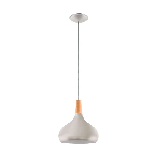 Светильник подвесной SABINAR 96985 Eglo коричневый 1 лампа, основание серебряное в стиле современный 