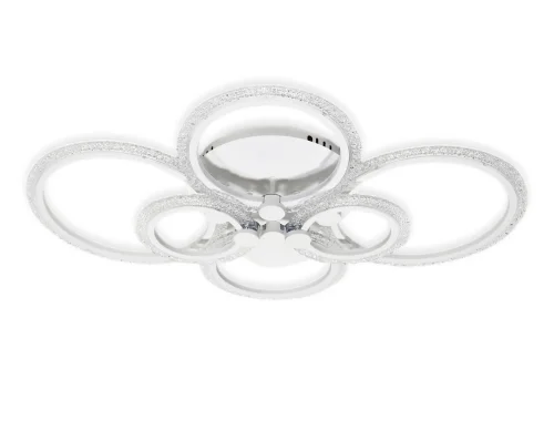 Люстра потолочная LED с пультом FA4065 Ambrella light белая на 1 лампа, основание белое в стиле классический современный с пультом кольца фото 5