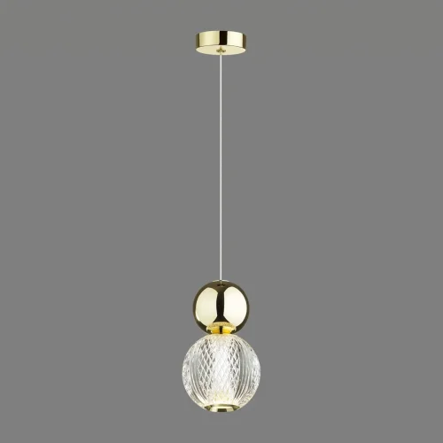 Светильник подвесной LED Crystal 5008/7L Odeon Light прозрачный 1 лампа, основание золотое в стиле современный шар фото 4